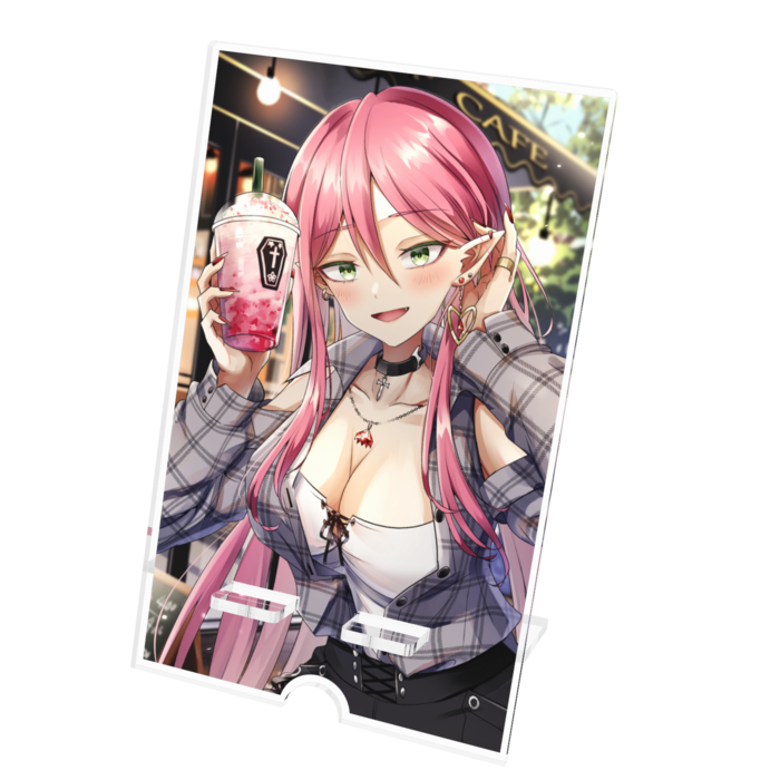 アクリルスマホスタンド - 100x160mm(ケーブル穴あり)