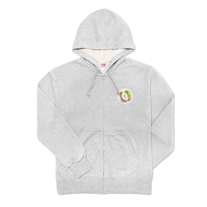 ジップパーカー 灰色 M