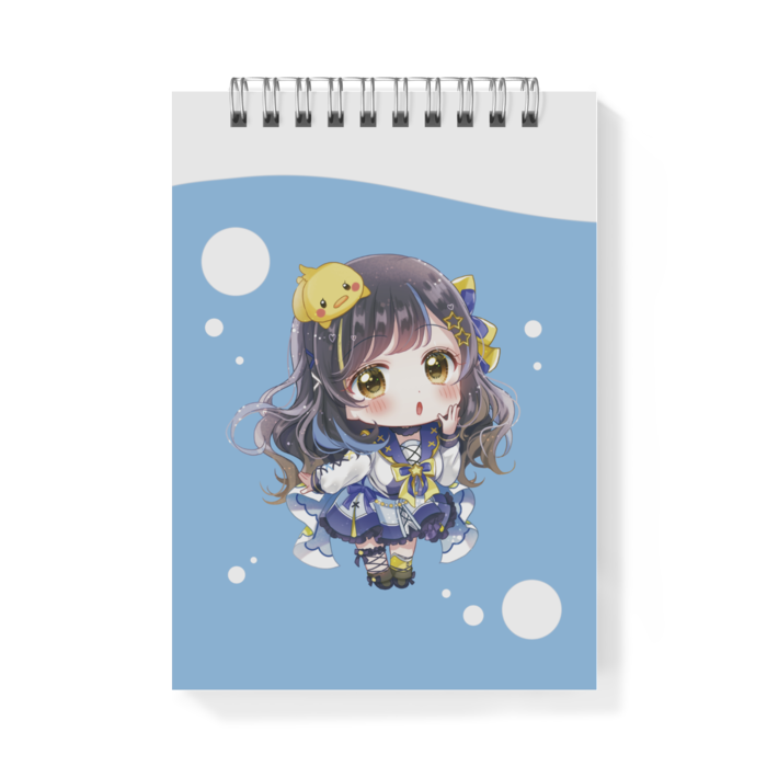 ちむメモ帳 - A6 - 片面 - アイドルSD - 水色 