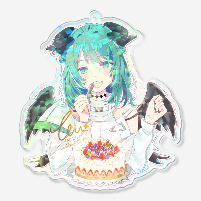 ホログラムアクリルキーホルダー - 100 × 100mm