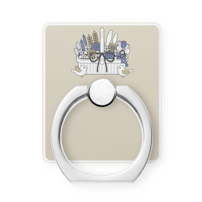 スマホリングA　縦　ベージュ