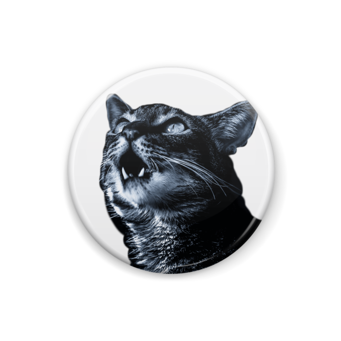 モノトーンキャットの缶バッジ Luko Booth