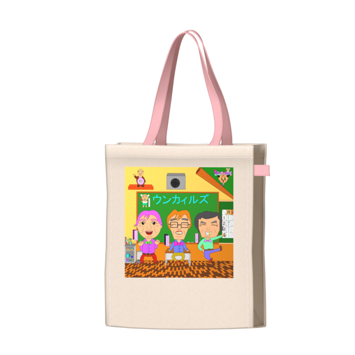 ツートンカラーバッグ - ピンク - W34 × H41 × D14cm