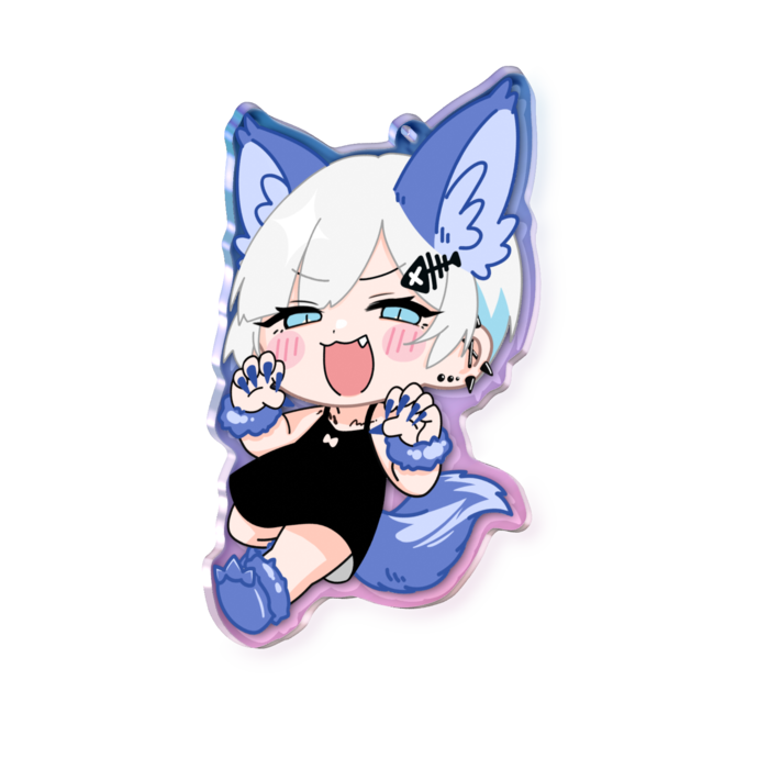 オーロラアクリルキーホルダー - 100 × 100mm