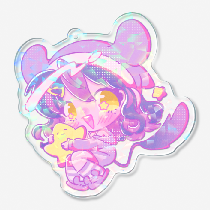 ホログラムアクリルキーホルダー - 70 × 70mm(2)