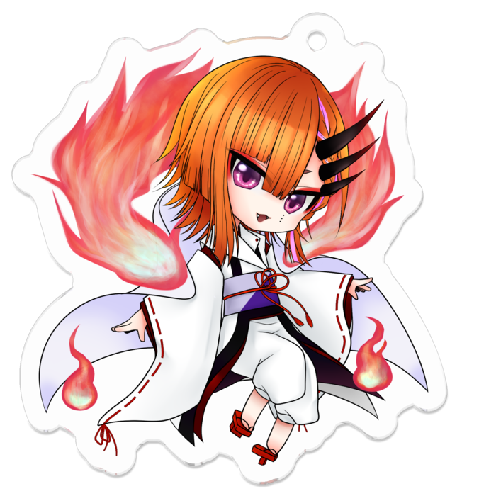 アクリルキーホルダー（コーティング） - 50 x 50 (mm)