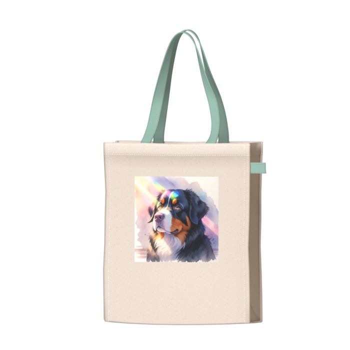 ツートンカラーバッグ - グリーン - W34 × H41 × D14cm