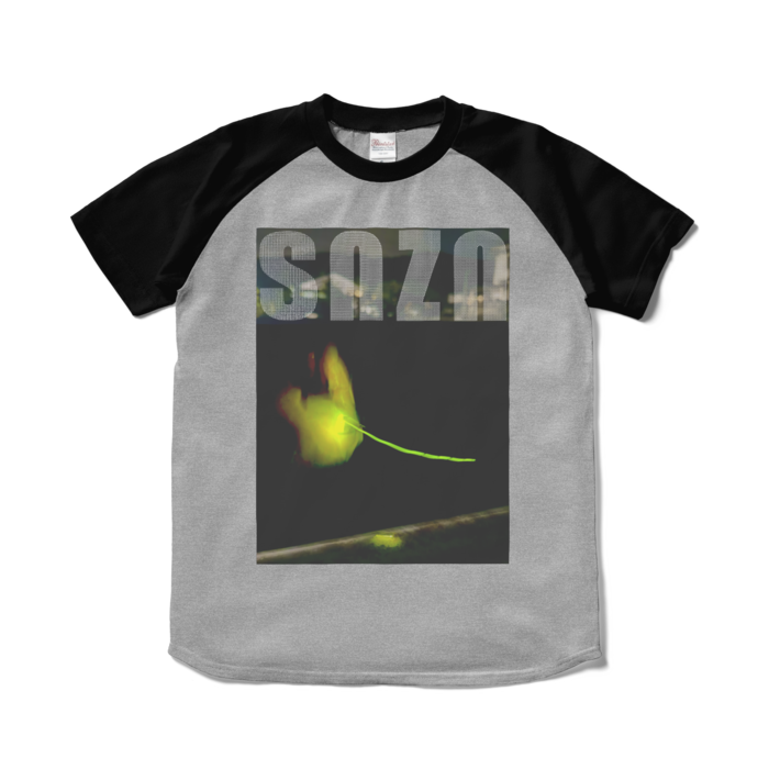 ラグランTシャツ - S - 杢グレー×ブラック