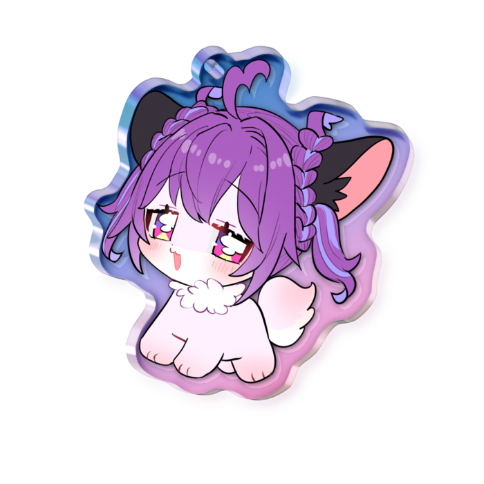 オーロラアクリルキーホルダー - 50 × 50mm