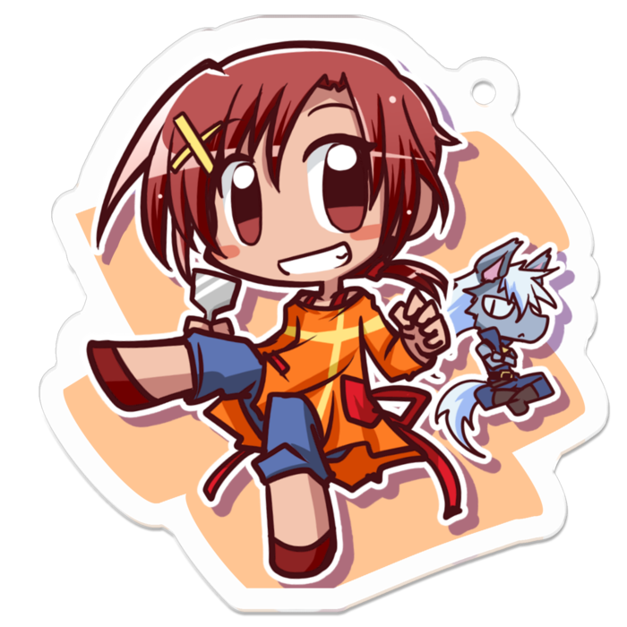 日野あかね＆ウルフルン　アクリルキーホルダー - 50 x 50 (mm)