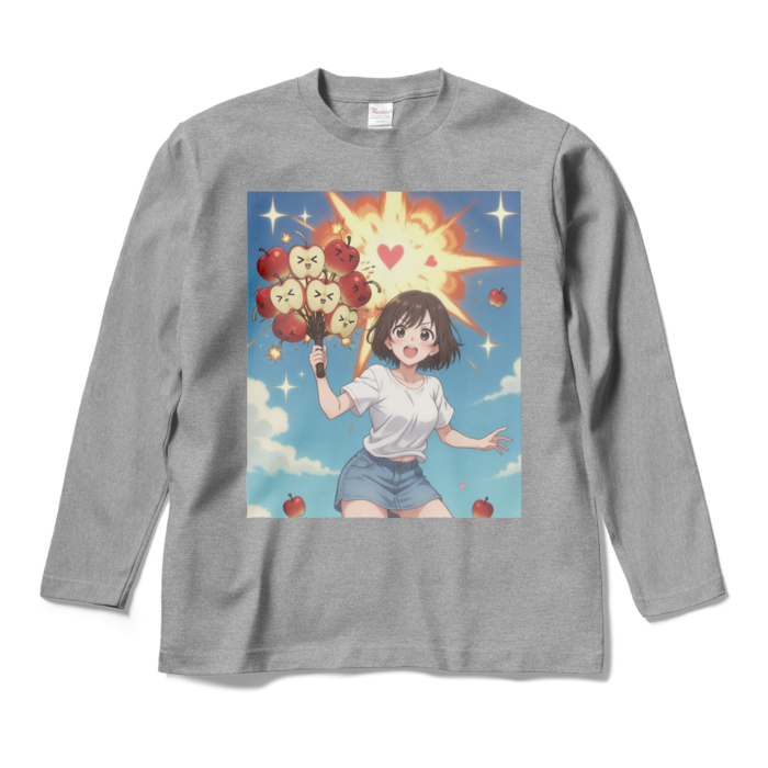 ロングスリーブTシャツ - M - 杢グレー