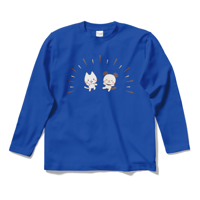 ロングスリーブTシャツ　青色　S