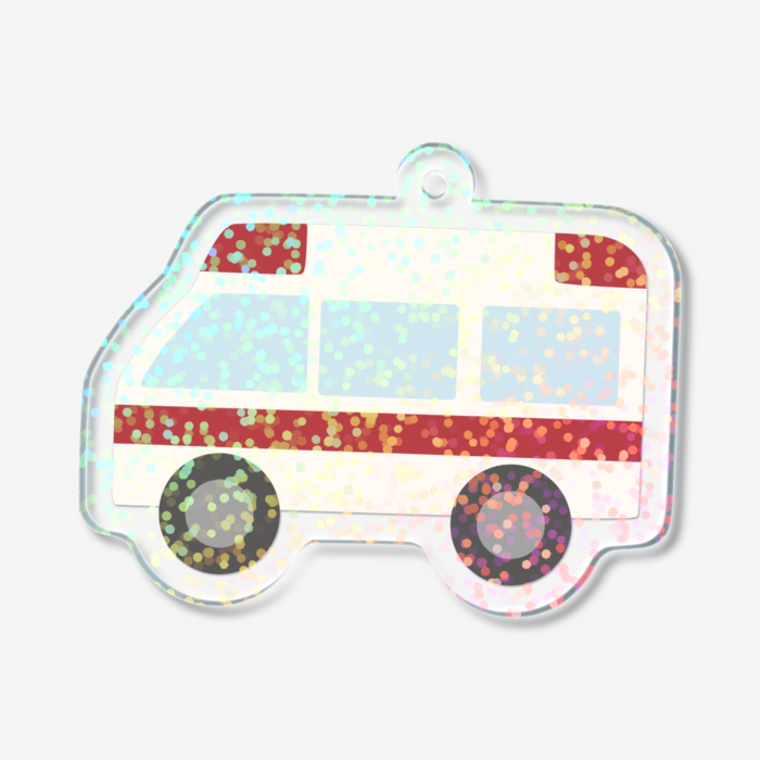 ホログラムアクリルキーホルダー - 50 × 50mm
