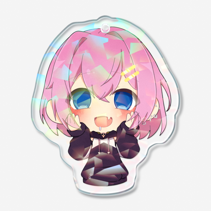ホログラムアクリルキーホルダー - 50 × 50mm