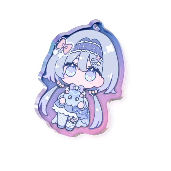 オーロラアクリルキーホルダー - 50 × 50mm