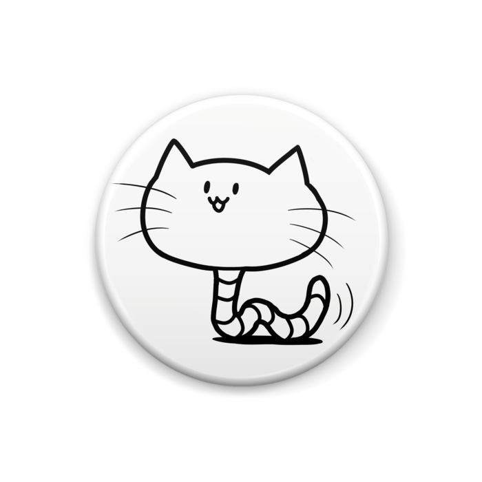 ねこみみずバッジ - shop D.D.D.(dasai design daijob) - BOOTH
