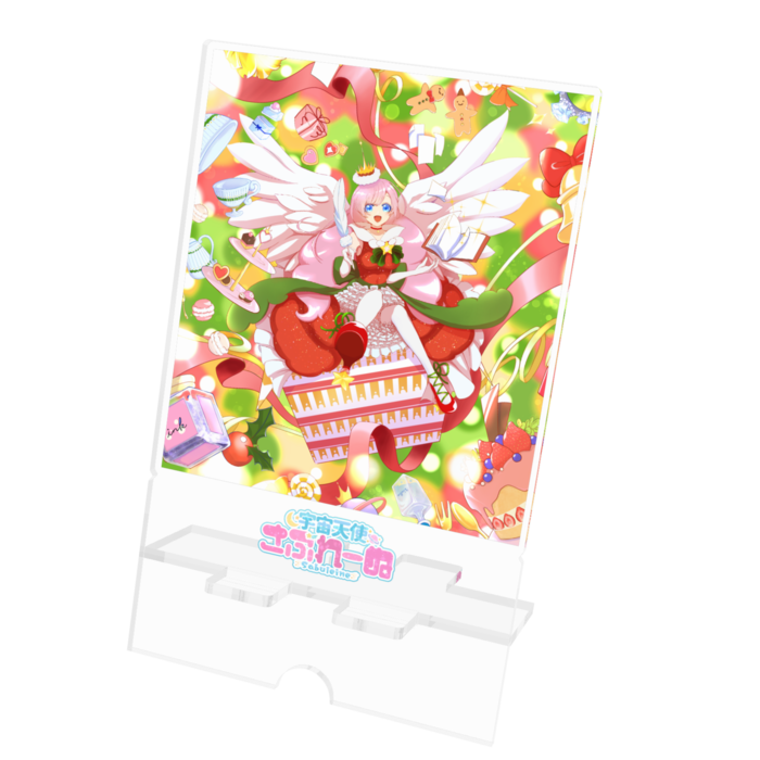 アクリルスマホスタンド - 100x160mm(ケーブル穴あり)