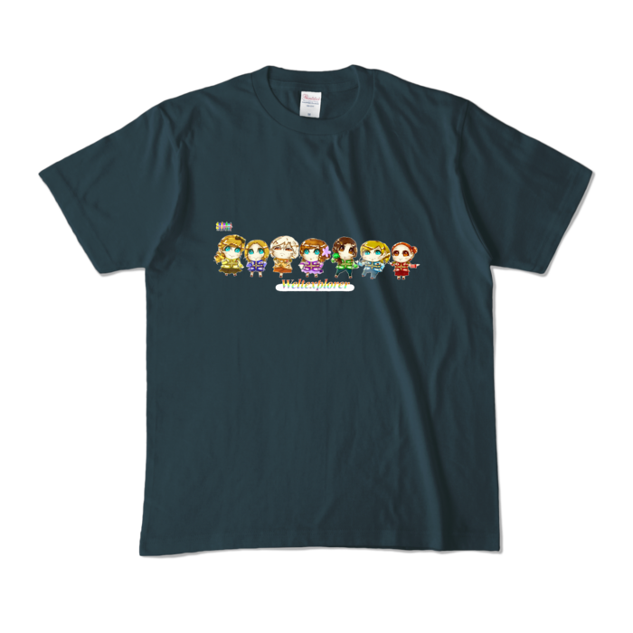 Coloured T-Shirt -M- (Denim)