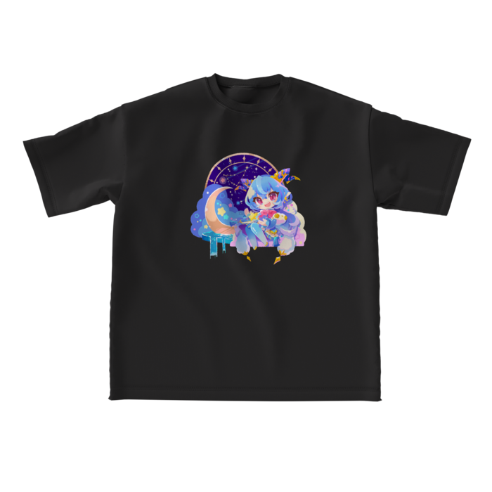 【黒】ビッグシルエットTシャツ - L 