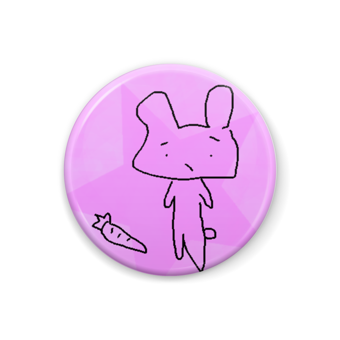 ピンク缶バッジ - 32mm