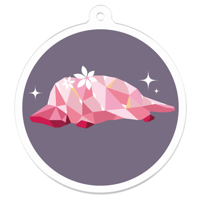 アクリルキーホルダー（コーティング） - 50 x 50 (mm)
