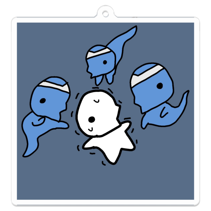 8.金縛りになった気分はどお〜？ - アクリルキーホルダー - 70 x 70 (mm)