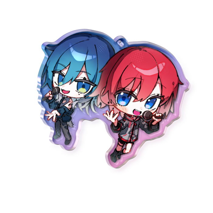 オーロラアクリルキーホルダー - 70 × 70mm