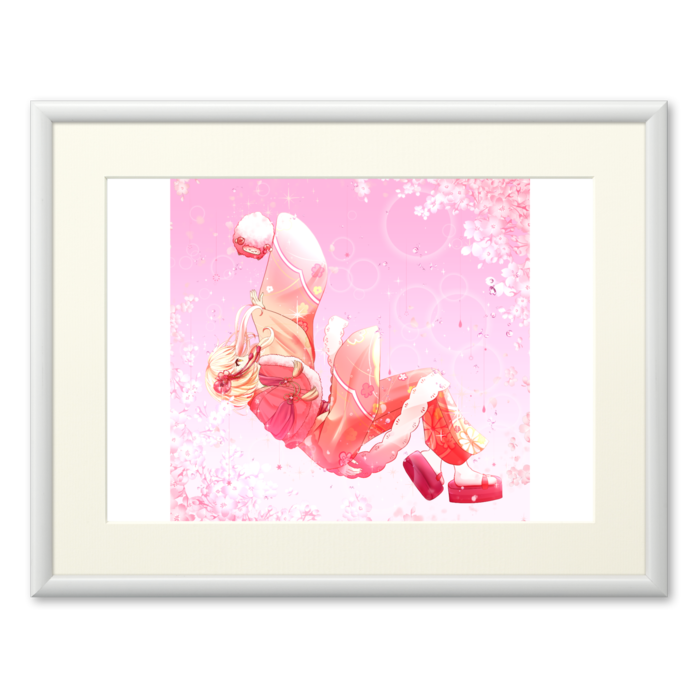 ひつじと淡い春の雨 - A4