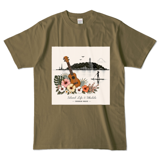 カラーTシャツ - L - オリーブ (濃色)