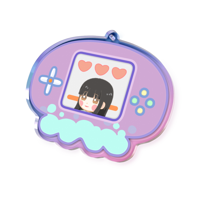 オーロラアクリルキーホルダー - 70 × 70mm