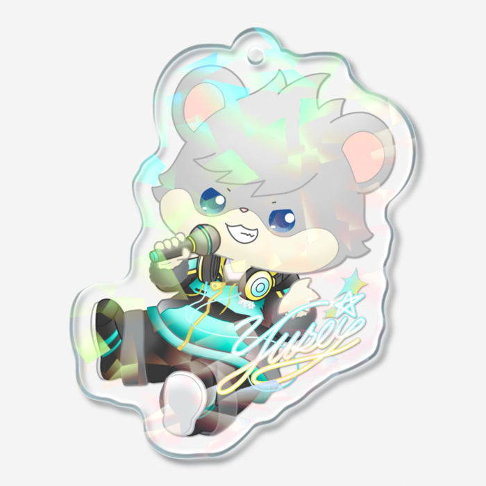 ホログラムアクリルキーホルダー - 50 × 50mm