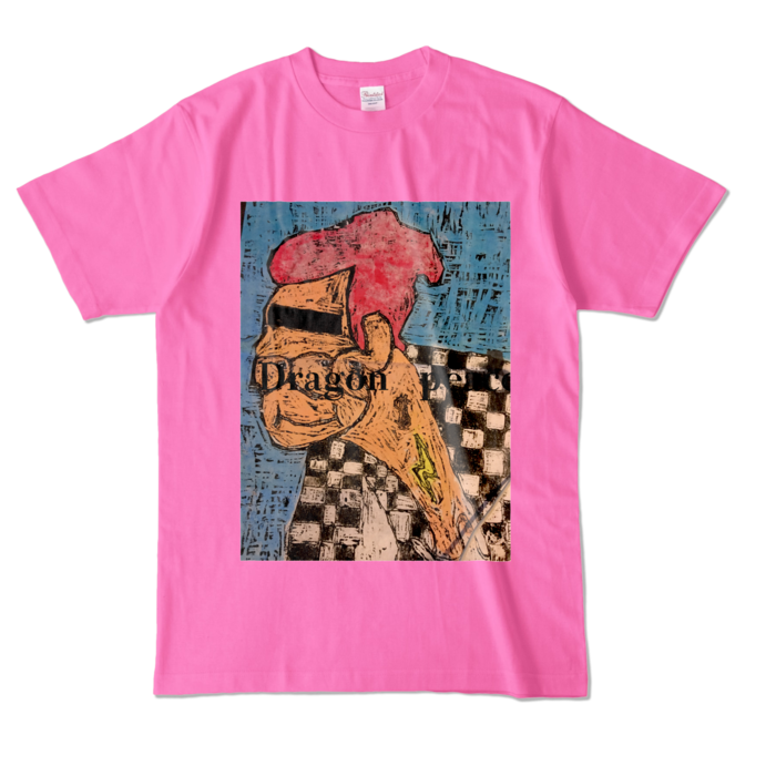 カラーTシャツ - L - 江戸っ子ピンク (濃色)