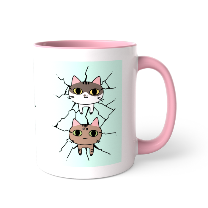 ツートンカラーマグカップ - 直径 8.2cm / 高さ 9.5cm