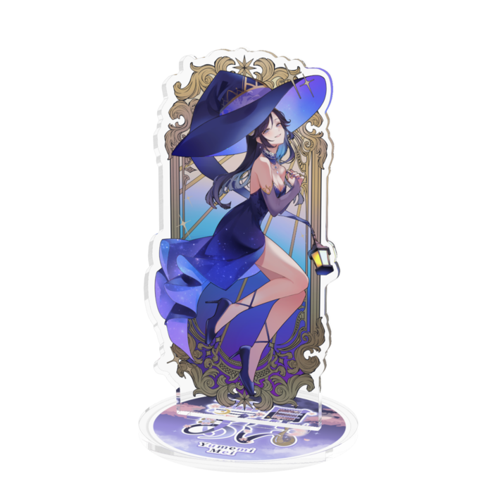 魔女仮装（背景あり）アクリルフィギュア - 100x100mm