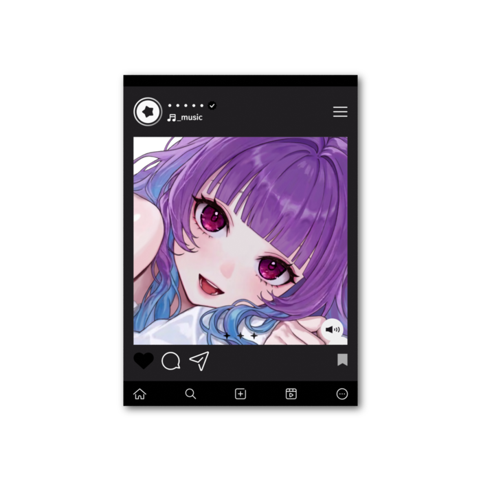 フォト風カード - 縦 - 片面