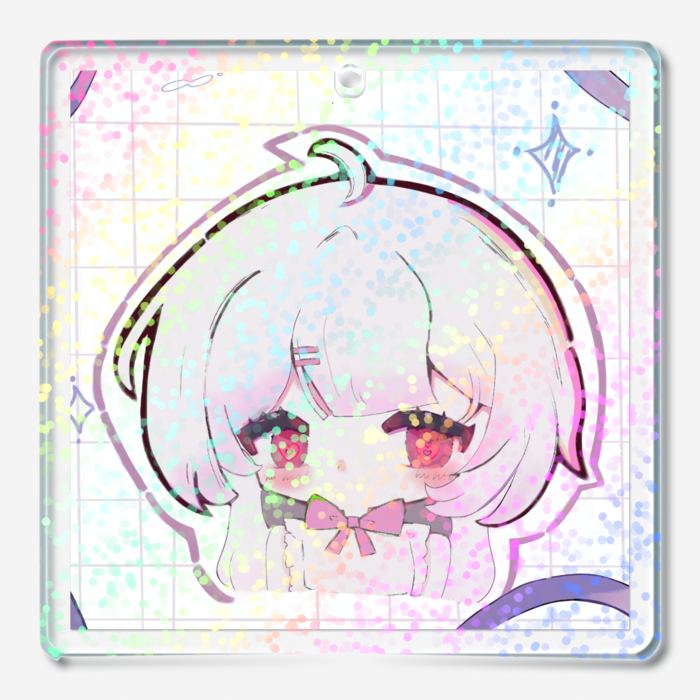 ホログラムアクリルキーホルダー - 50 × 50mm