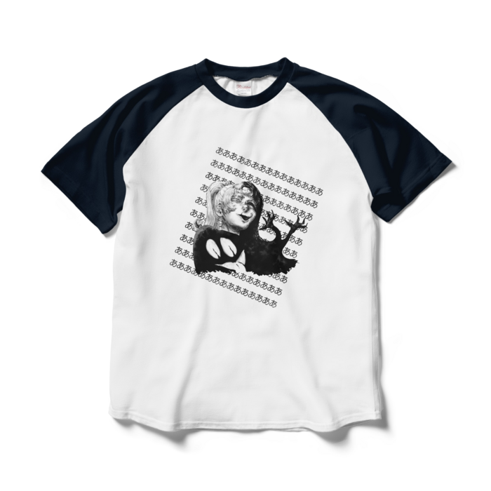 ラグランTシャツ - L - ホワイト×ネイビー