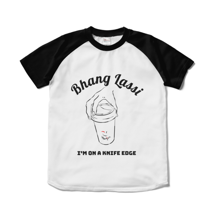 ラグランTシャツ - S - ホワイト×ブラック