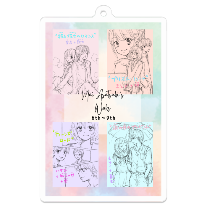 アクリルキーホルダー（コーティング） - 70 x 70 (mm)