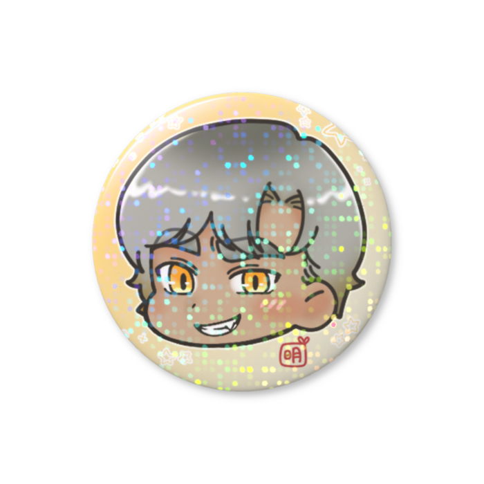 ホログラム缶バッジ  黒サン