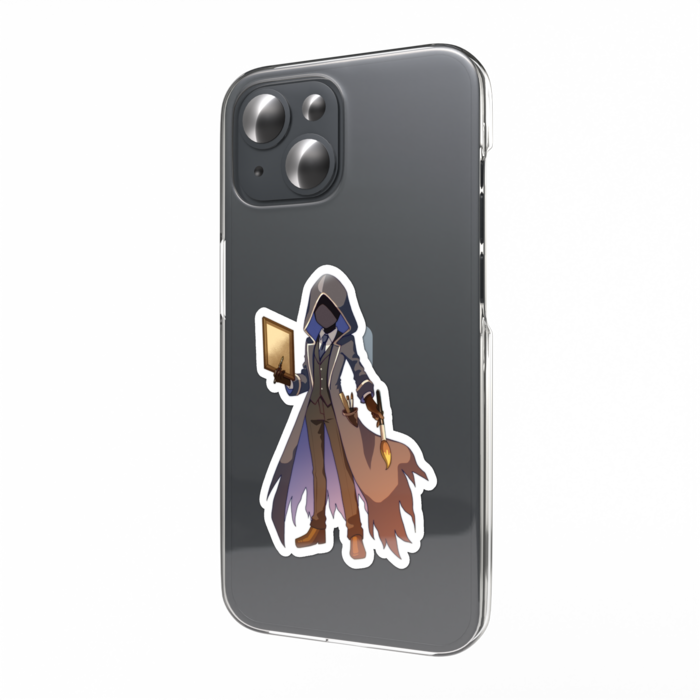 スマホステッカー　美術室のカオナシさん