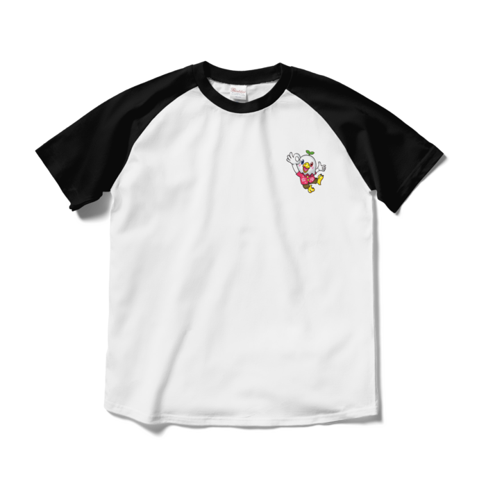 ラグランTシャツ - M - ホワイト×ブラック