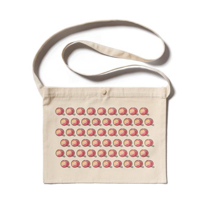 ”ヨーヨーショップスピンギア”ナチュラルサコッシュ - 300 x 230 (mm)