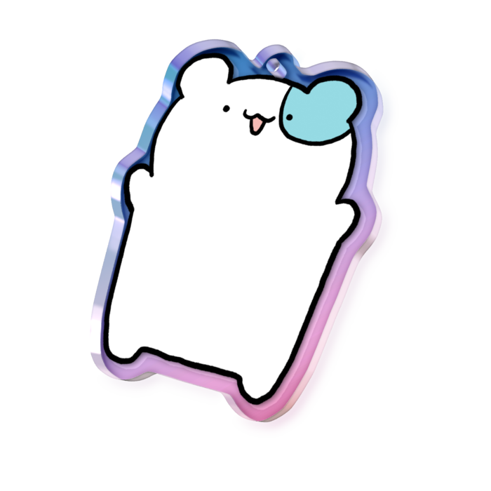 オーロラアクリルキーホルダー - 50 × 50mm