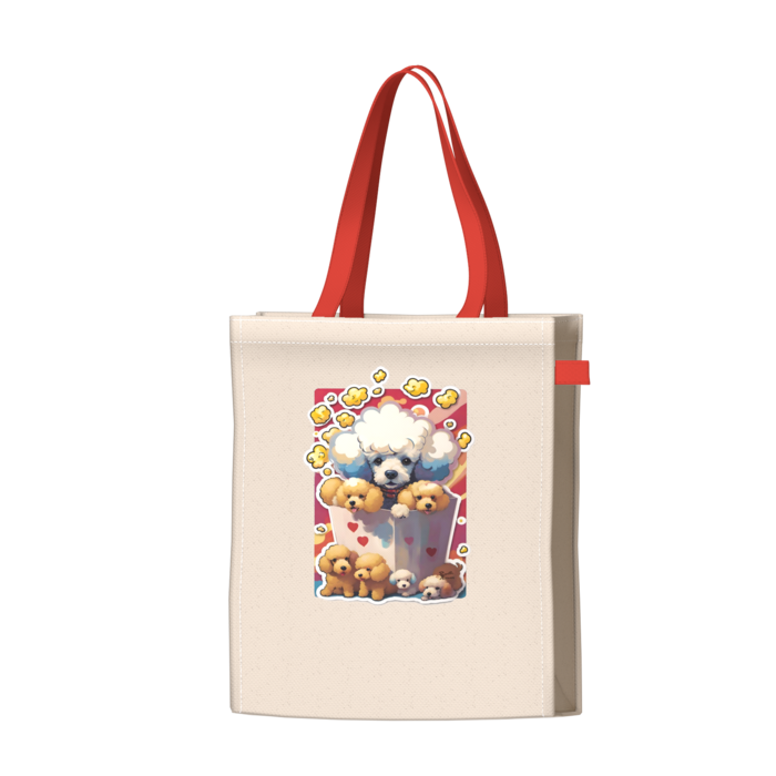 ツートンカラーバッグ - レッド - W34 × H41 × D14cm