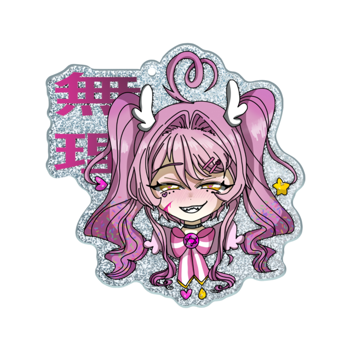 ラメアクリルキーホルダー - 70 × 70mm