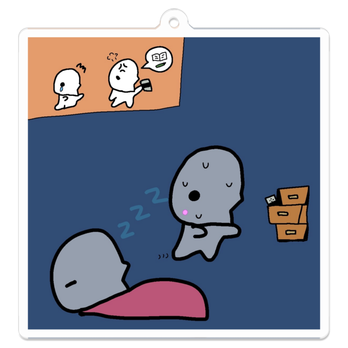 7.宿題のやり忘れで隠されたゲーム機を取り返せ - アクリルキーホルダー - 70 x 70 (mm)