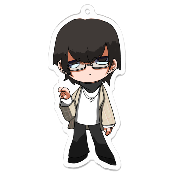 お私服アクリルキーホルダー - 70 x 70 (mm)