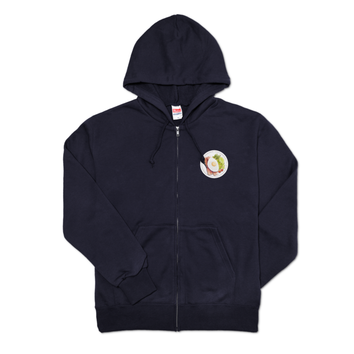 ジップパーカー 紺色 M