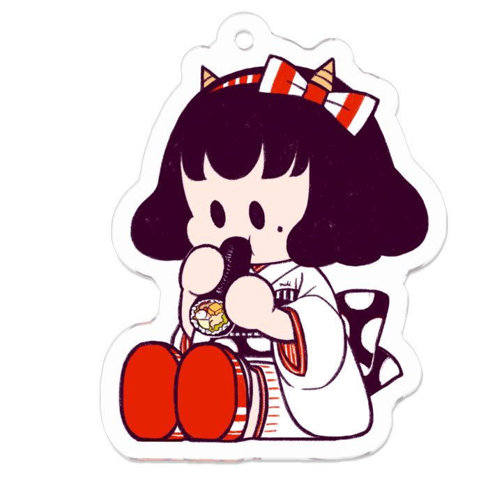 OSWR_アクリルキーホルダー(コーティングあり)_恵方巻き